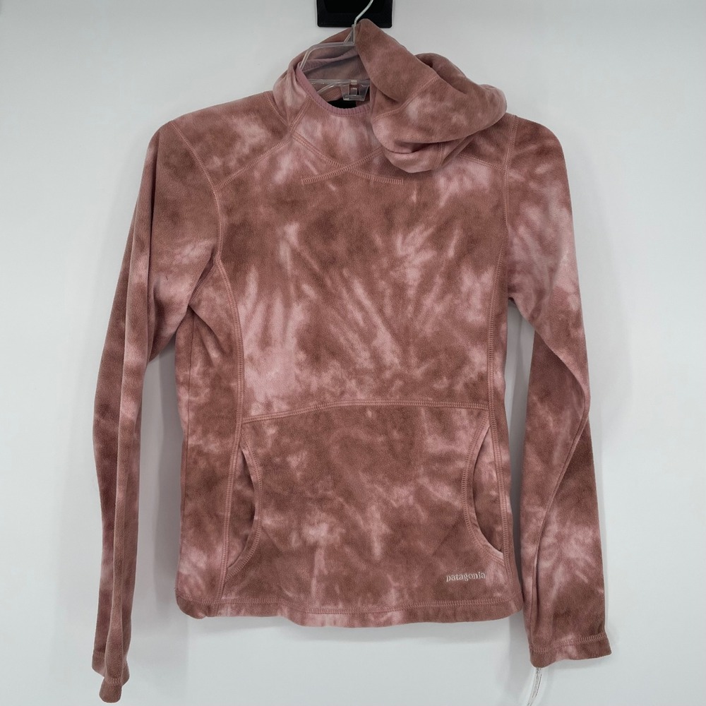 Patagonia Synchilla Fleece Hoodie‎ Womens XS Pink Tie Dye Pullover Made in USA